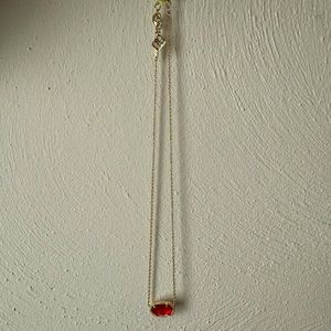 kendra scott elisa gold pendant necklace in red illusion